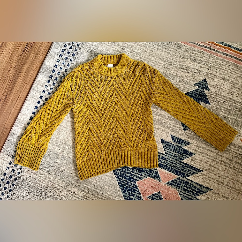 Mustard Yellow Mock Neck Sweater